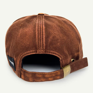 Embroidered Hat – Sun Faded Brown / Red