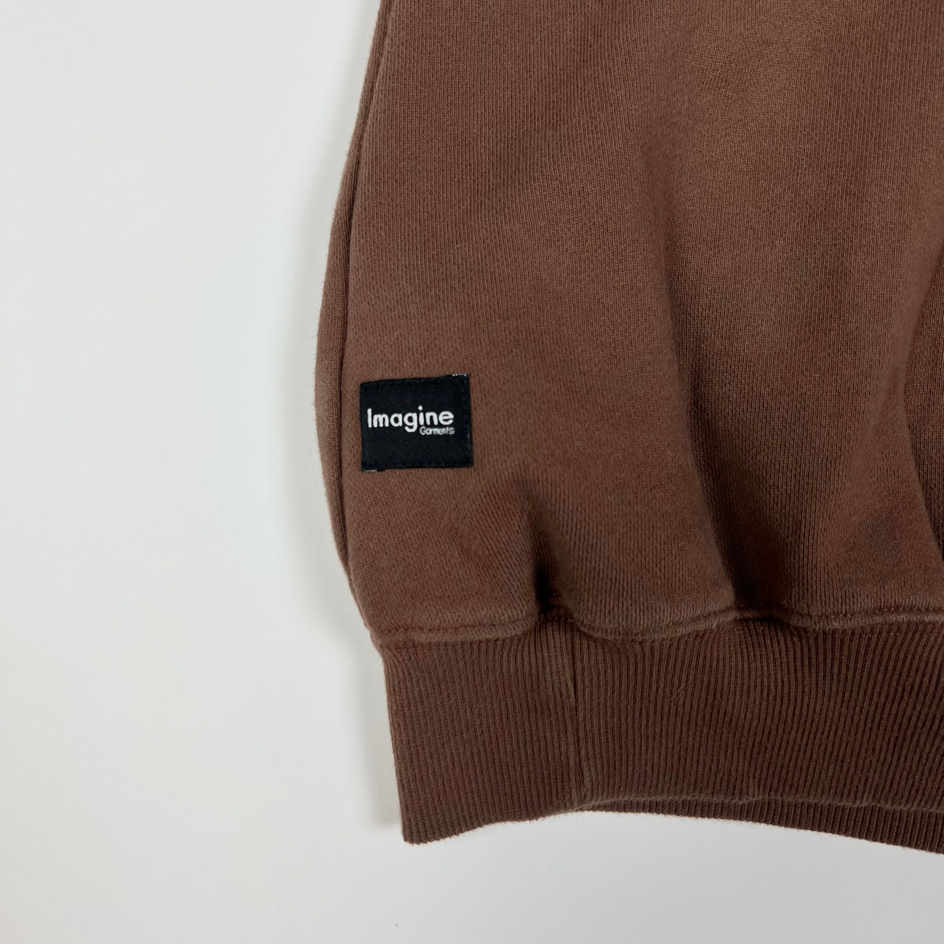 Heavyweight Core Logo Hoodie – Washed Brown – Imagine Garments