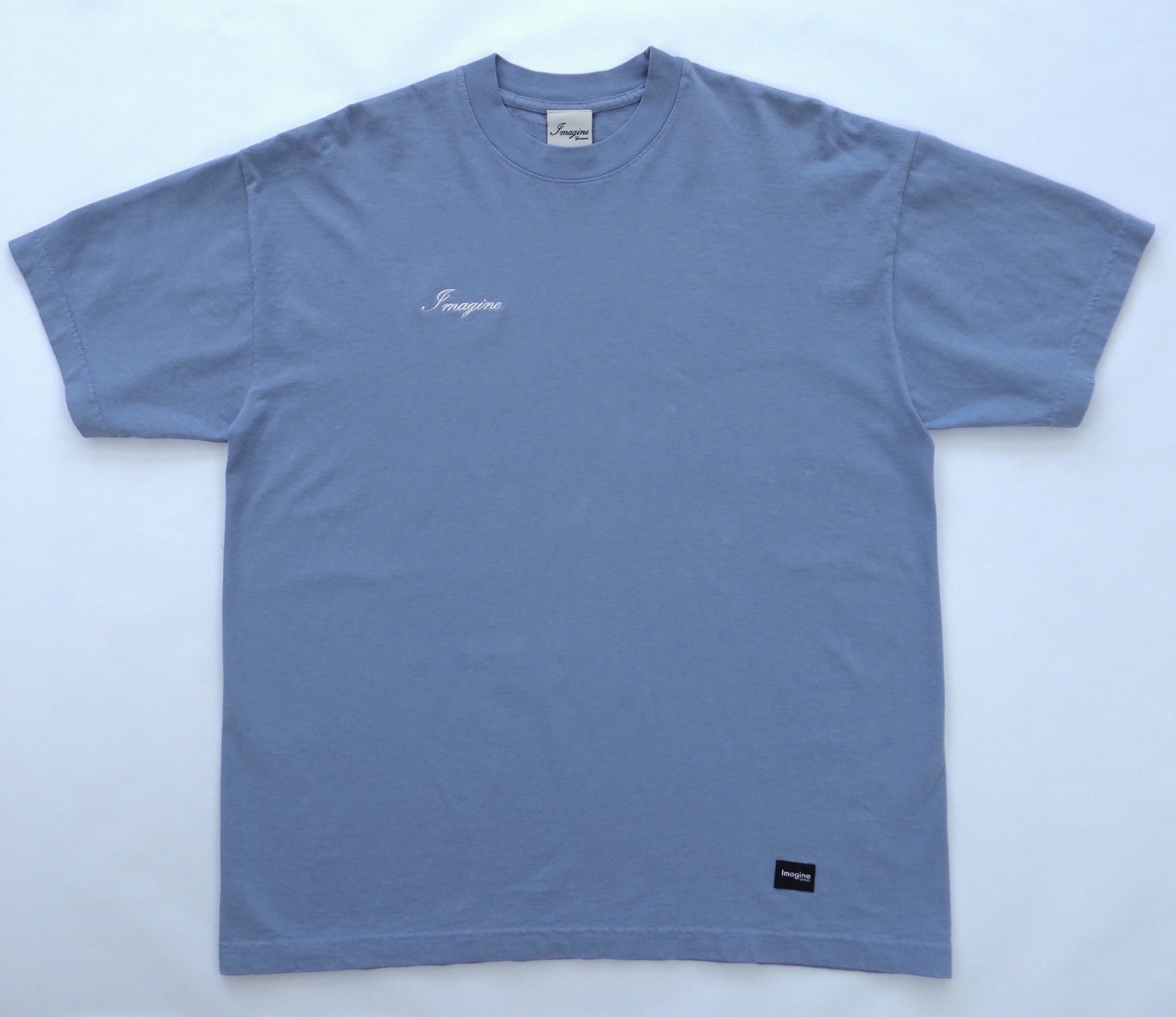 Embroidered T Shirt Sky Blue Imagine Garments