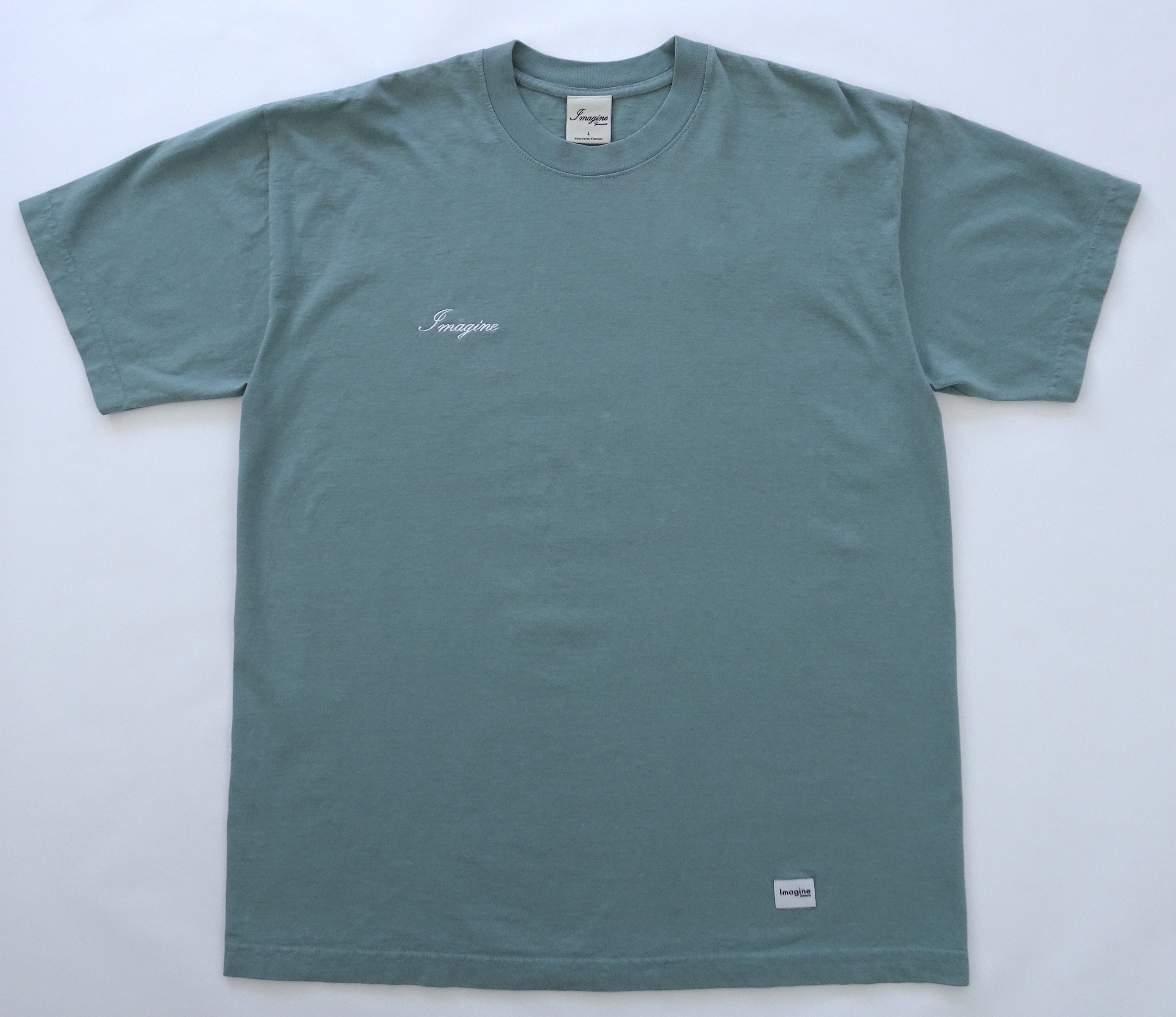 Embroidered T-Shirt – Sage Green – Imagine Garments