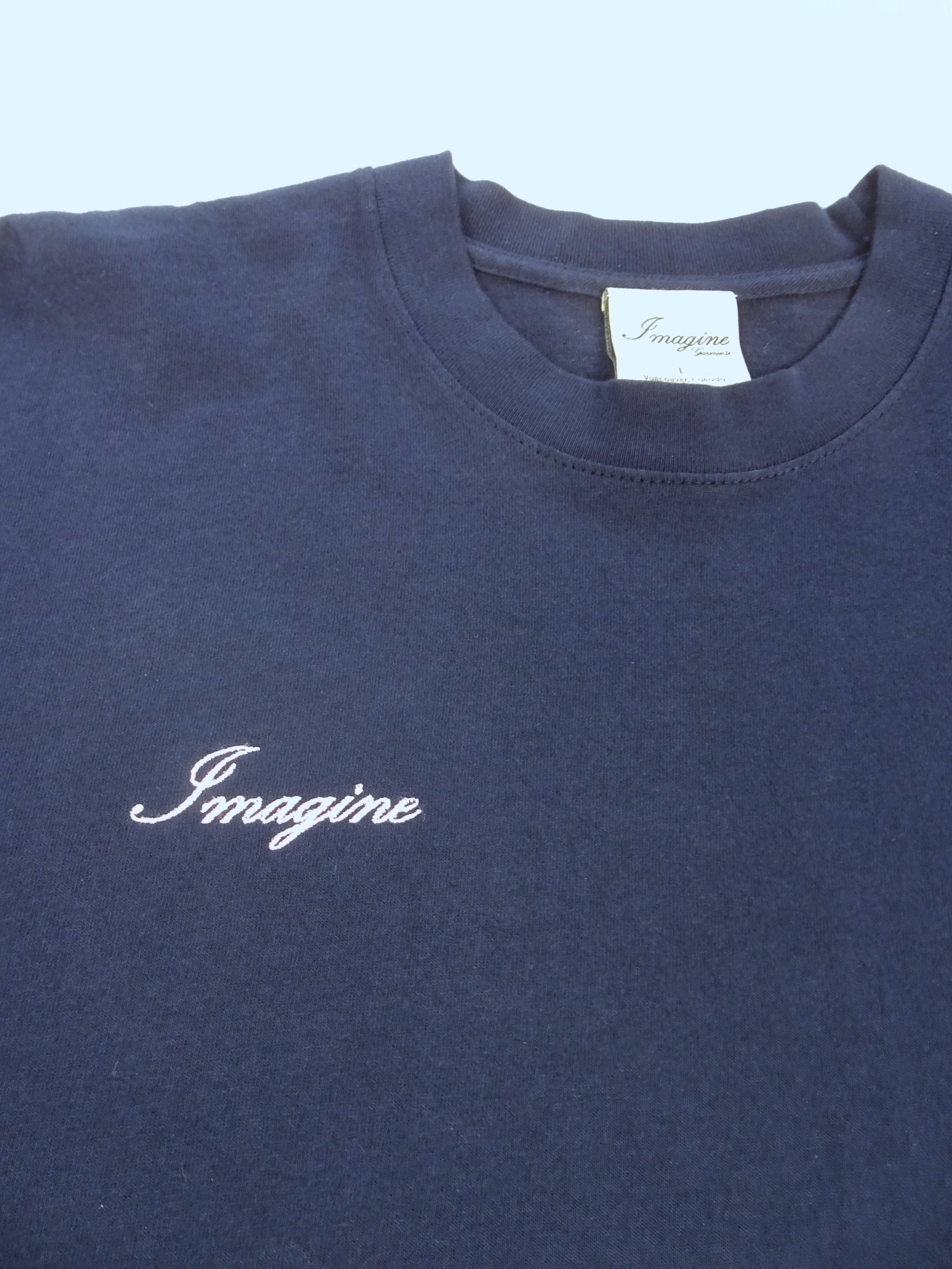 Embroidered T Shirt Navy Imagine Garments