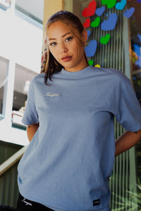 Embroidered T-Shirt – Sky Blue