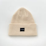 Load image into Gallery viewer, Labelled Knit Beanie – Cream / Black
