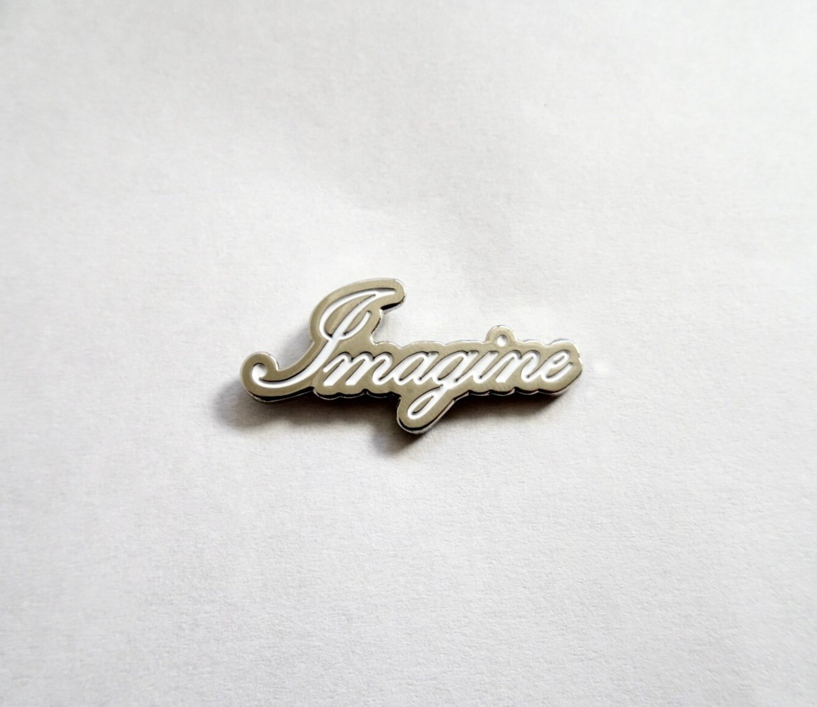 Classic Logo Pin – White – Imagine Garments