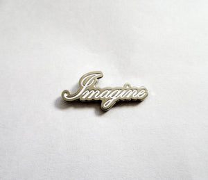 Classic Logo Pin – White